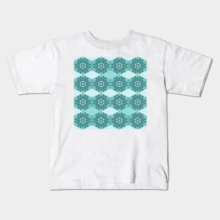 Marbled Paper Tile #2 Blue Kids T-Shirt